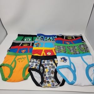 Large Lot Boys Superhero, Marvel, Star Wars Briefs and Boxers
